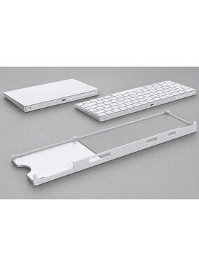 Aluminum Stand for Apple Magic Keyboard & Magic Trackpad Holder Dock Silver